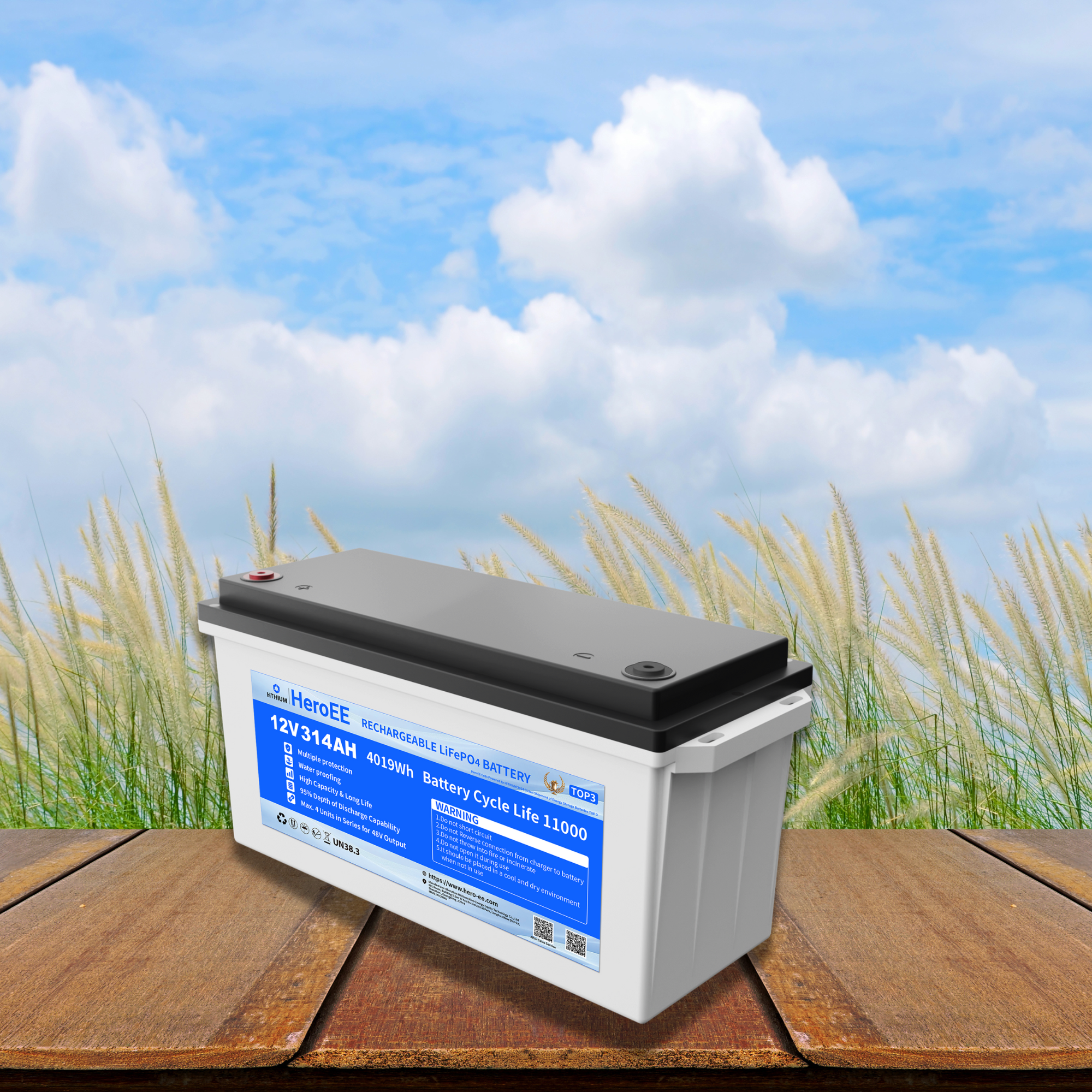HiTHIUM HeroEE L12314ES – 4kWh LiFePO₄ Energy Storage Battery _ 314Ah Cells _ 12.8V Lithium Battery