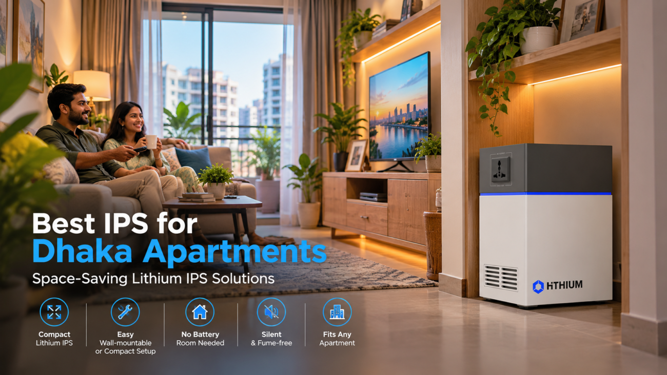 Compact lithium IPS solution for a modern Dhaka apartment with space-saving installation.