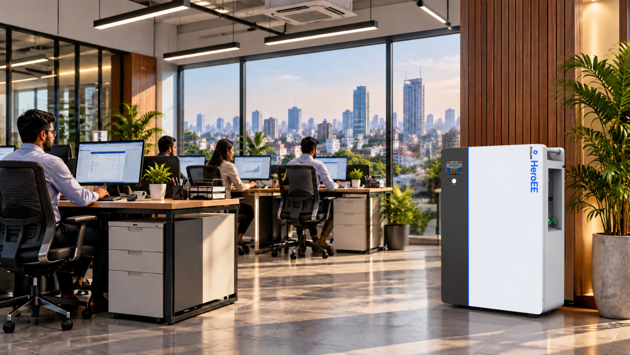 HiTHIUM HeroEE energy storage system providing reliable backup power for a modern office in Dhaka, Bangladesh.