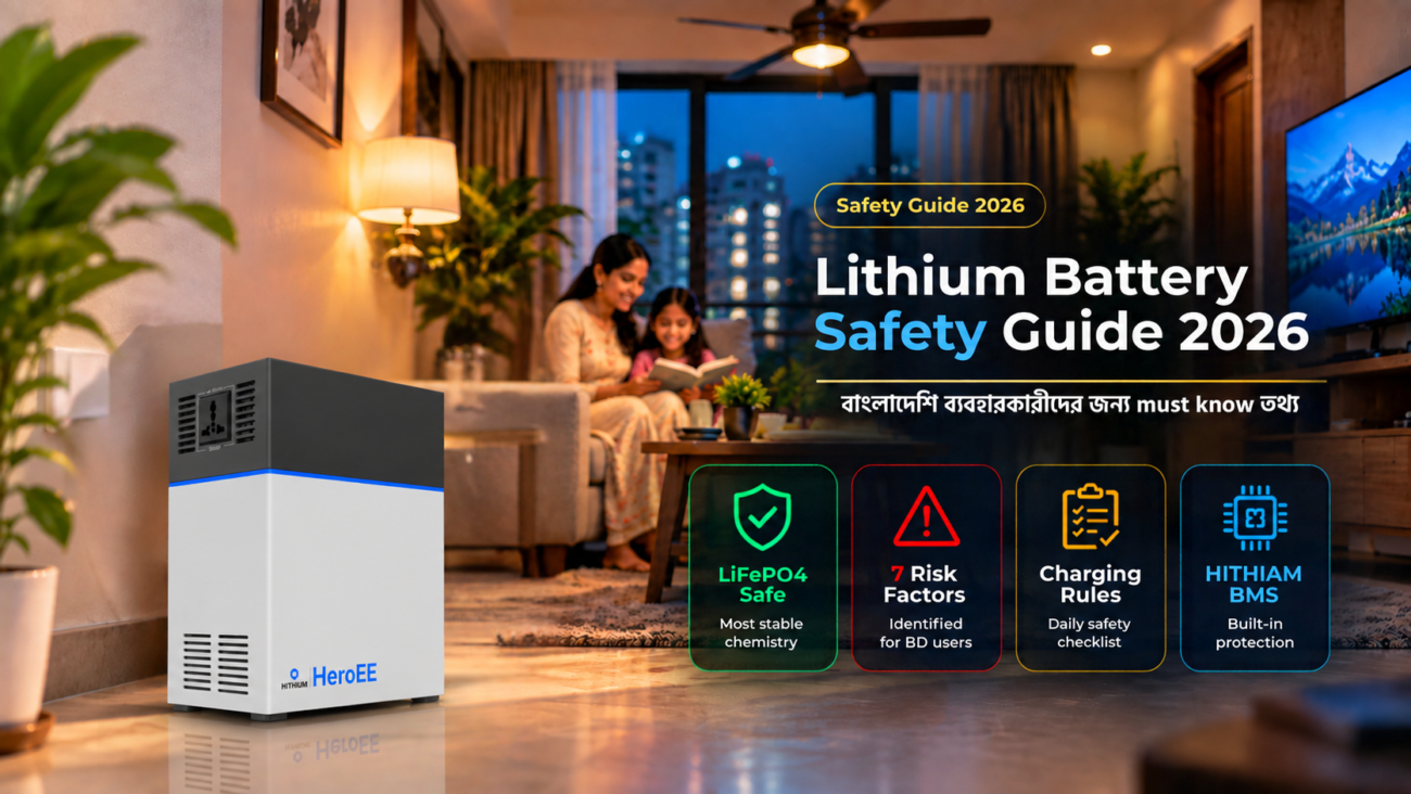 Lithium battery safety guide for Bangladesh users with LiFePO4 battery safety and charging tips