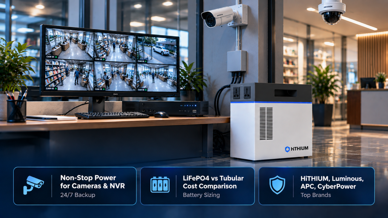 HiTHIUM HeroEE 2 providing backup power for CCTV cameras, NVR and security monitoring system in Bangladesh