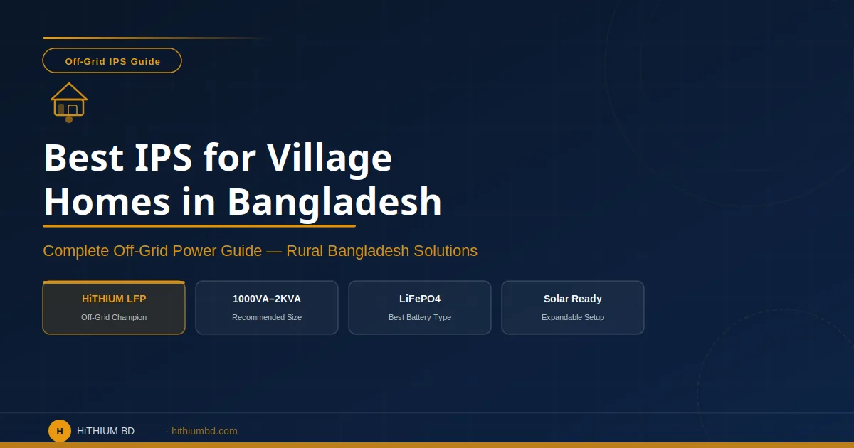 Best IPS for village homes Bangladesh off-grid power solutions LiFePO4 battery guide HiTHIUM BD