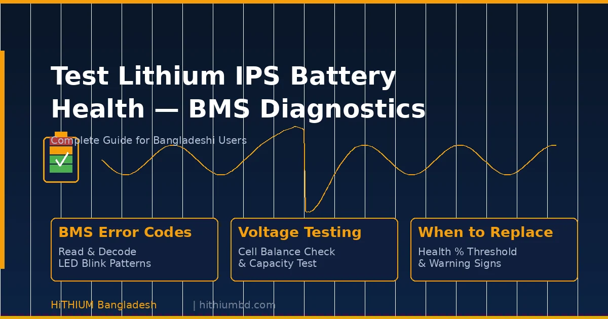 Test lithium IPS battery health BMS diagnostics guide Bangladesh