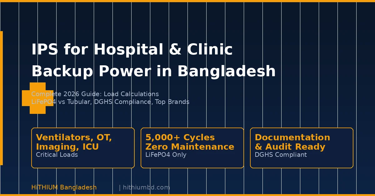 IPS for Hospital and Clinic Backup Power in Bangladesh — HiTHIUM Lithium IPS Guide