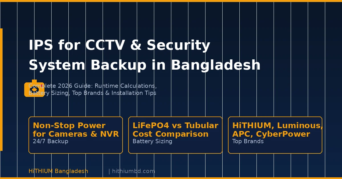 IPS for CCTV and security system backup in Bangladesh 2026 guide