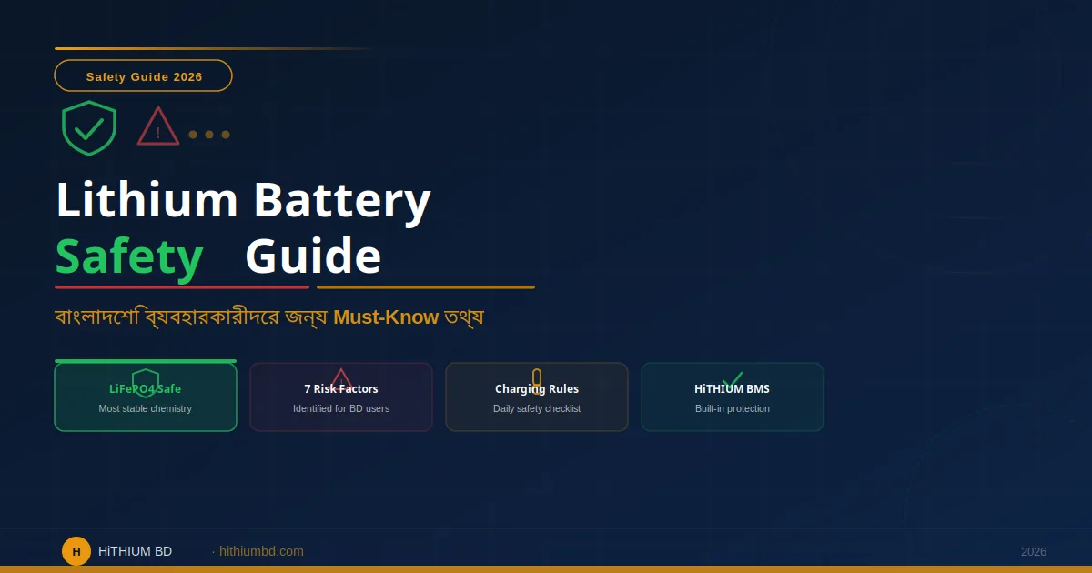 Lithium battery safety guide for Bangladesh — LiFePO4 protection, 7 risk factors, HiTHIUM BMS