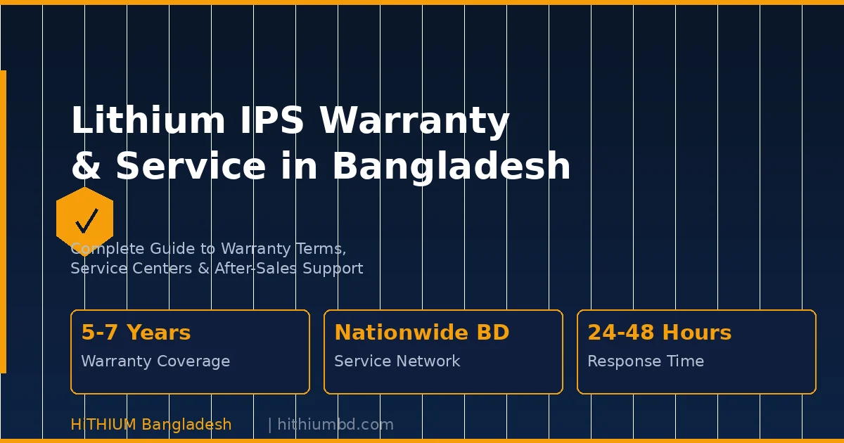 Lithium IPS warranty and service guide for Bangladesh - HiTHIUM