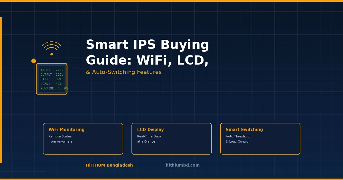 Smart IPS buying guide Bangladesh — WiFi monitoring LCD display auto-switching features