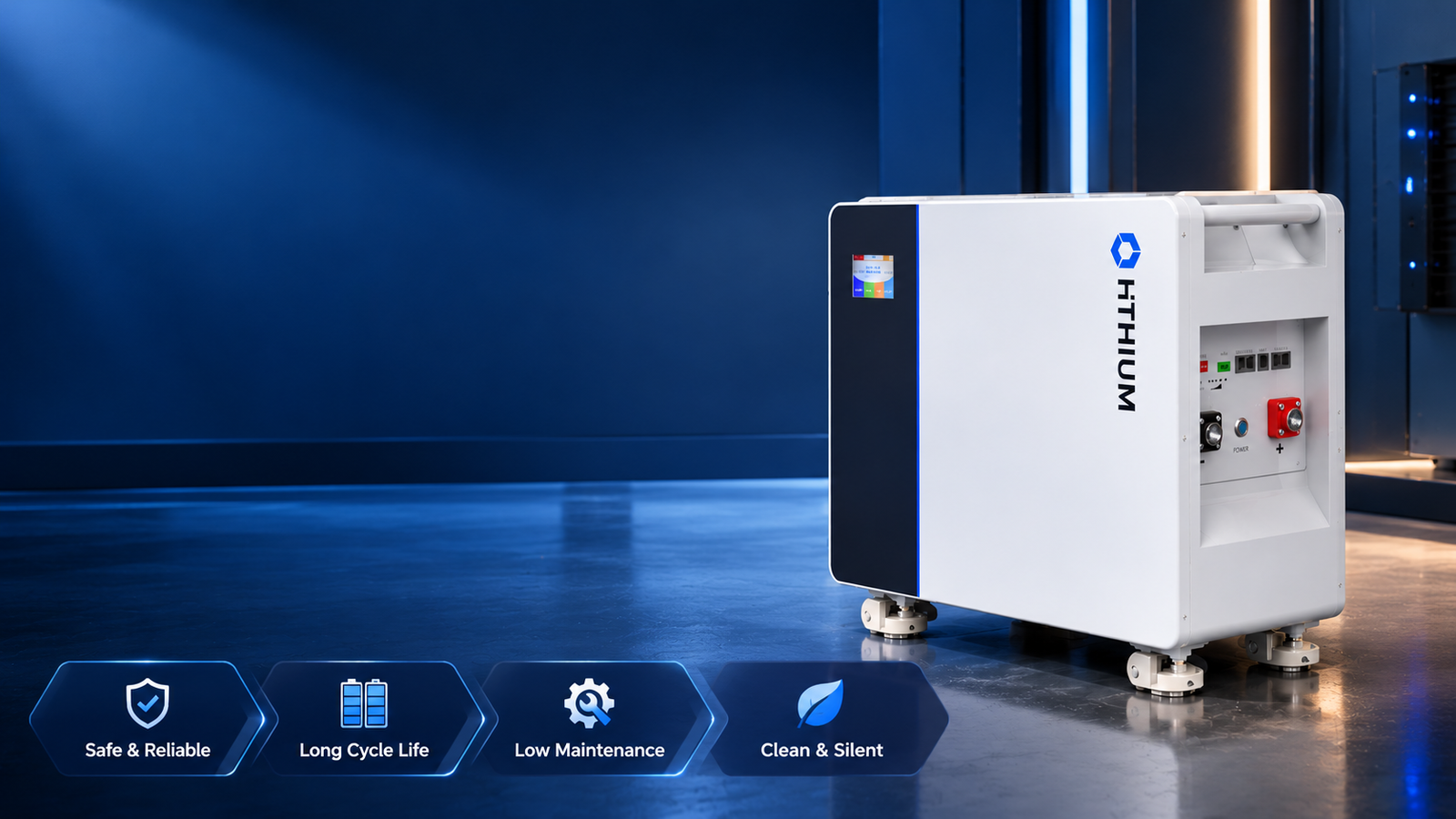 HiTHIUM lithium battery featuring reliable, low-maintenance energy storage