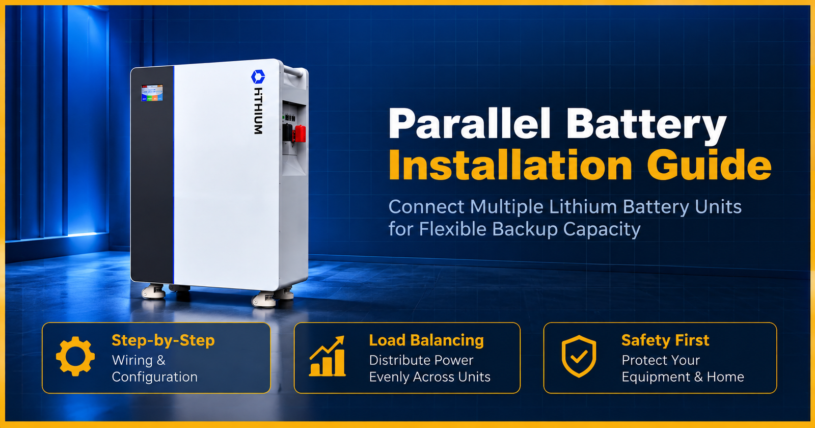 Parallel battery installation guide with lithium battery system