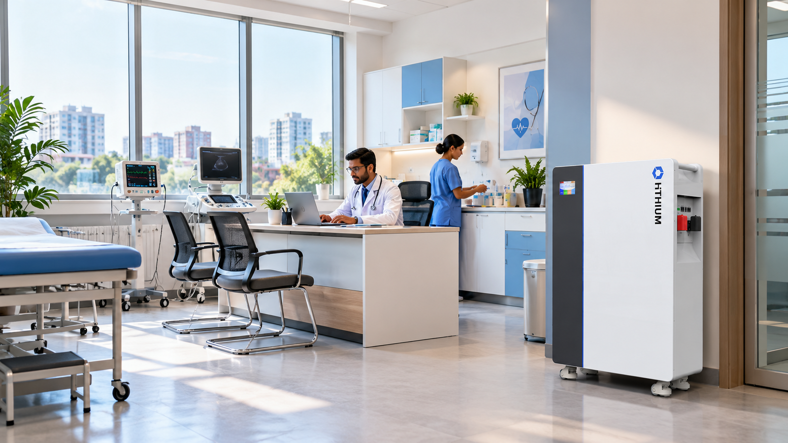 HiTHIUM lithium IPS power backup in a modern medical clinic in Bangladesh