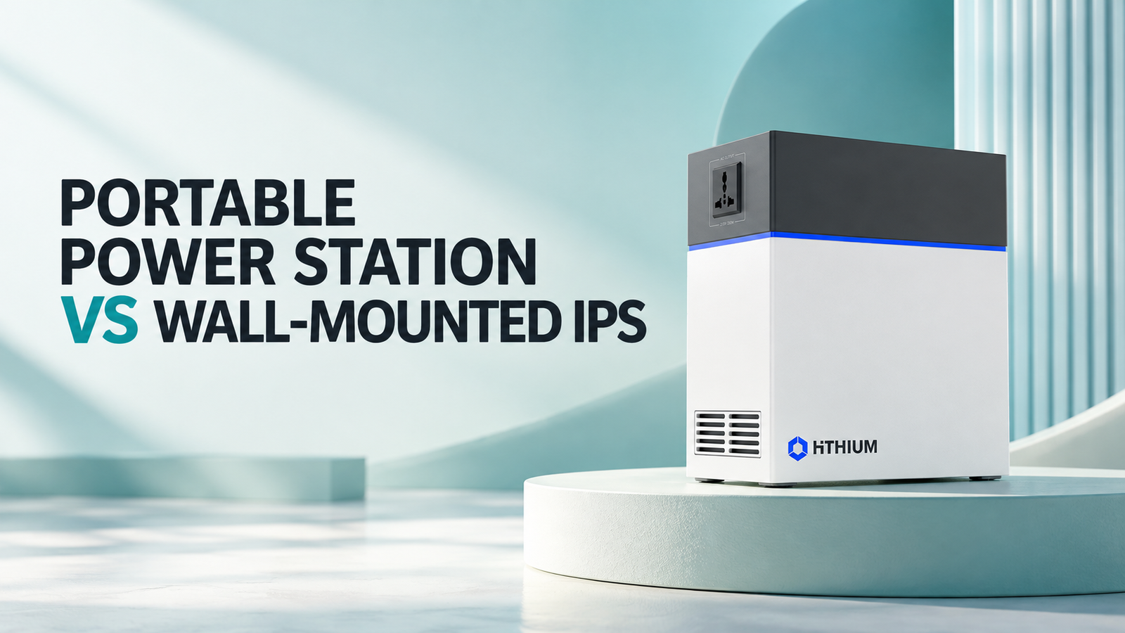 HiTHIUM HeroEE 1 Portable Power Station vs Wall-Mounted IPS.
