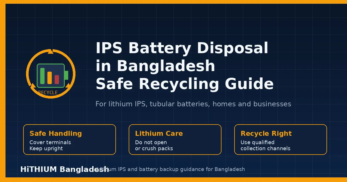IPS battery disposal Bangladesh safe recycling guide for lithium and lead acid batteries