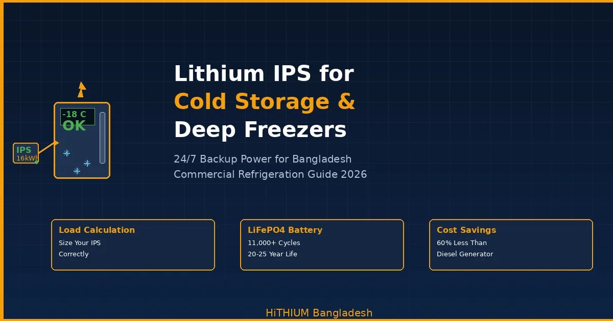 Lithium IPS for cold storage and deep freezer in Bangladesh - HiTHIUM HeroEE 16 power system