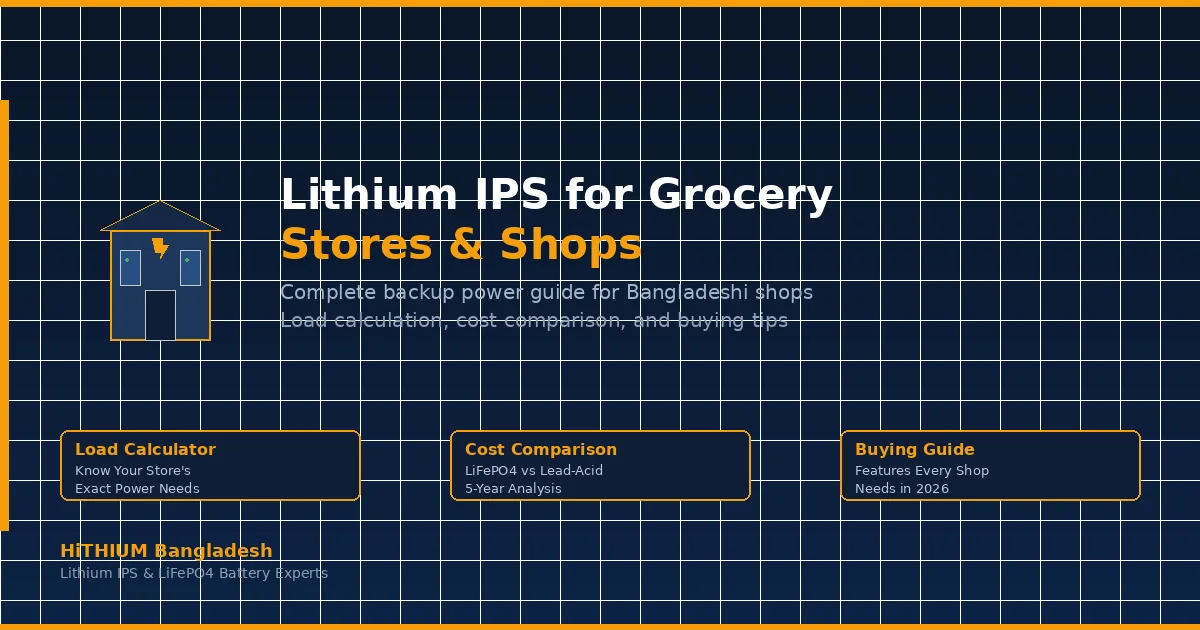 Lithium IPS for grocery stores and convenience shops in Bangladesh — backup power guide by HiTHIUM