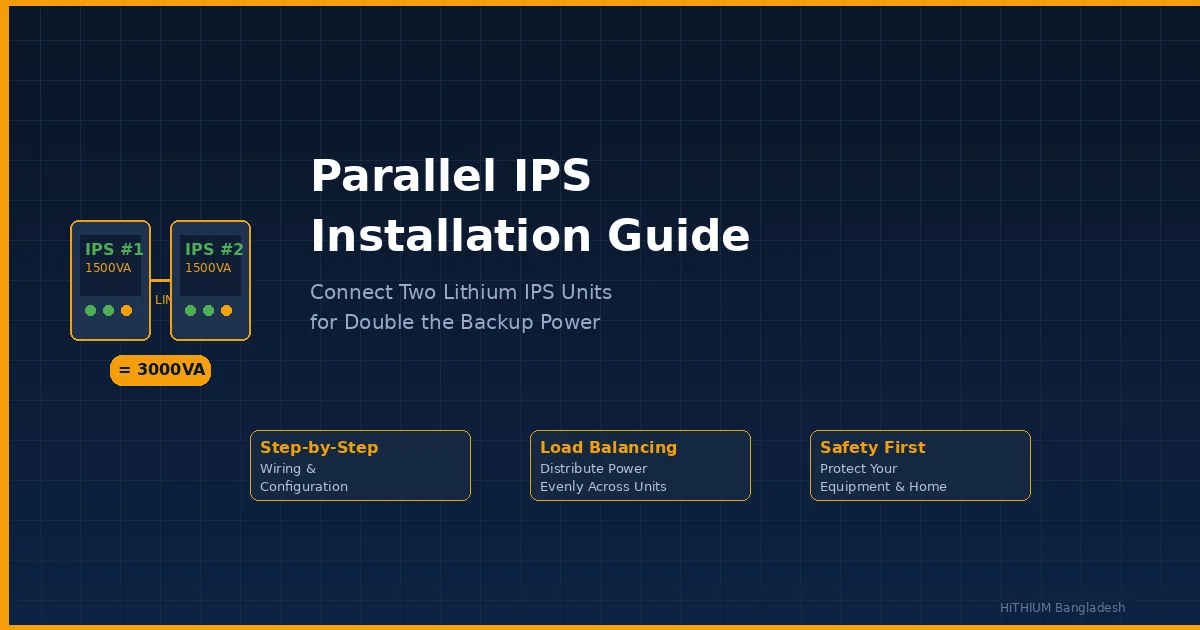 Parallel IPS installation guide - connecting two lithium IPS units for double backup power in Bangladesh