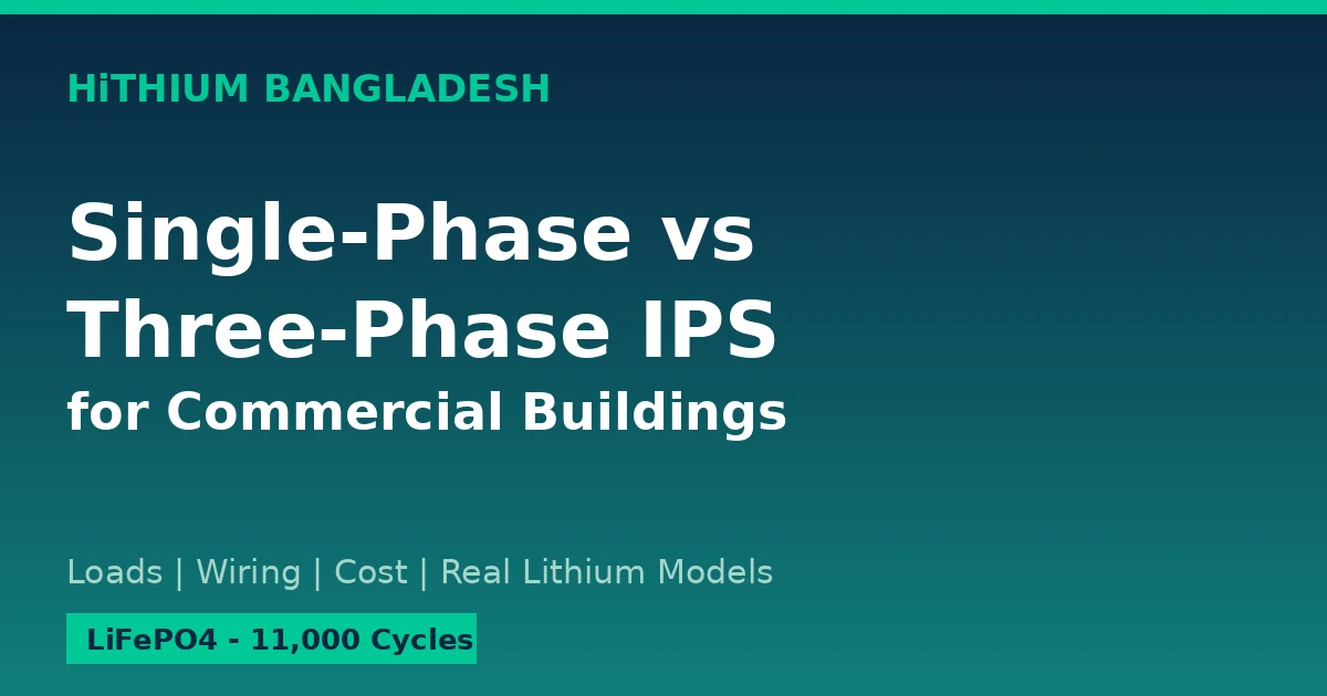 Single-phase vs three-phase IPS for commercial buildings in Bangladesh - HiTHIUM lithium